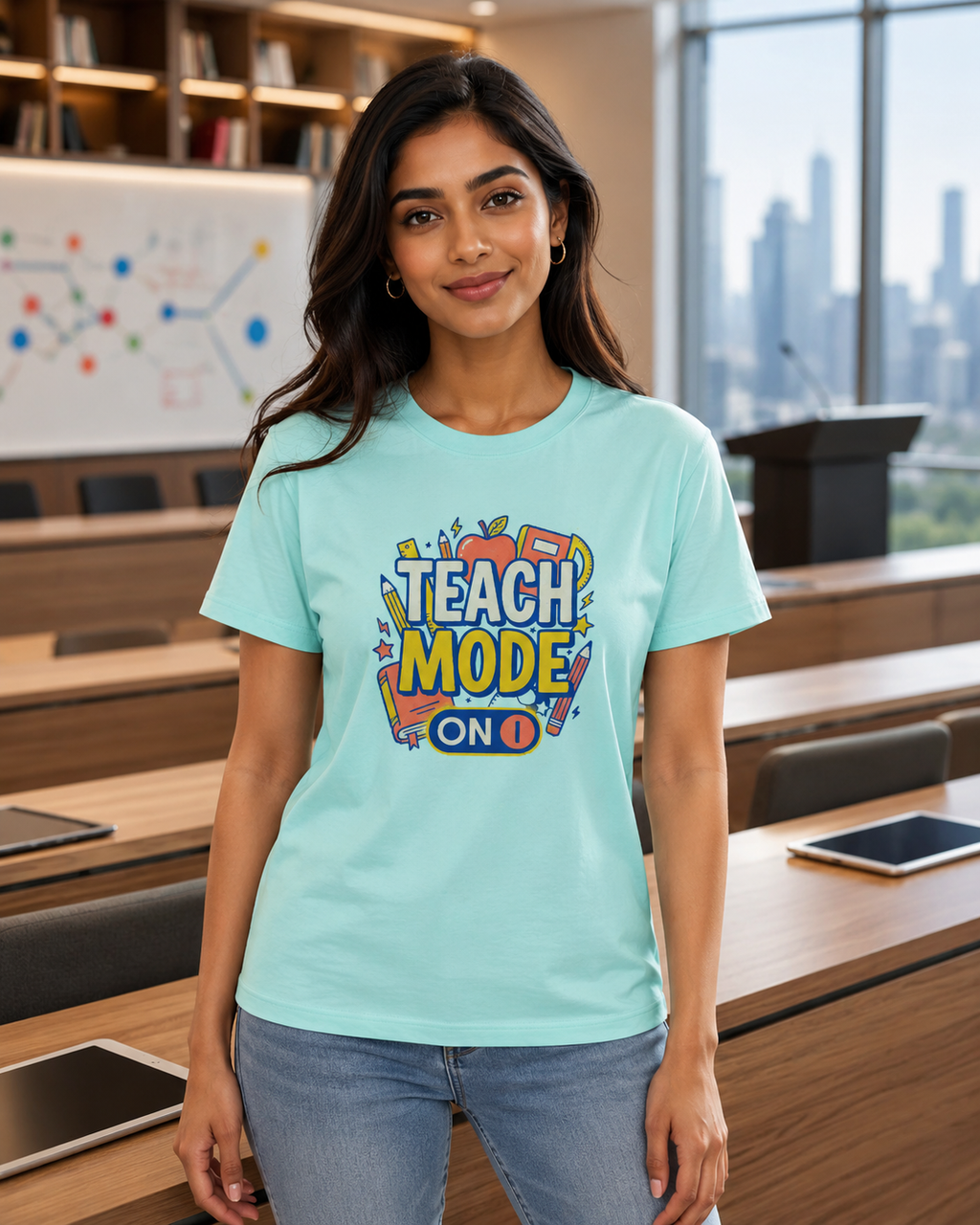 LUCE & SETE GPT mockup 1 - Teach Mode Premium Graphic T-Shirt for Men & Women | Teach Mode Streetwear - 555_9408233373933_unisex-stretch-t-shirt-188_TEACH_MODE_front_HERO_20260623_130111.png