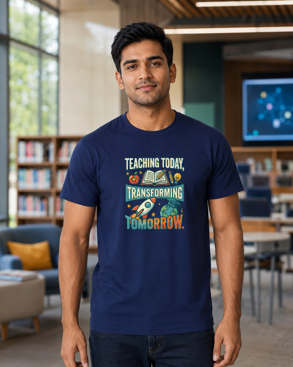 LUCE & SETE GPT mockup 1 - Teaching Today Transforming Tomorrow Classic Graphic T-Shirt for Men | Teach Mode Streetwear - 555_9408908722413_unisex-classic-crew-t-shirt-188_CLASSIC_front_HERO_20260623_134820.png