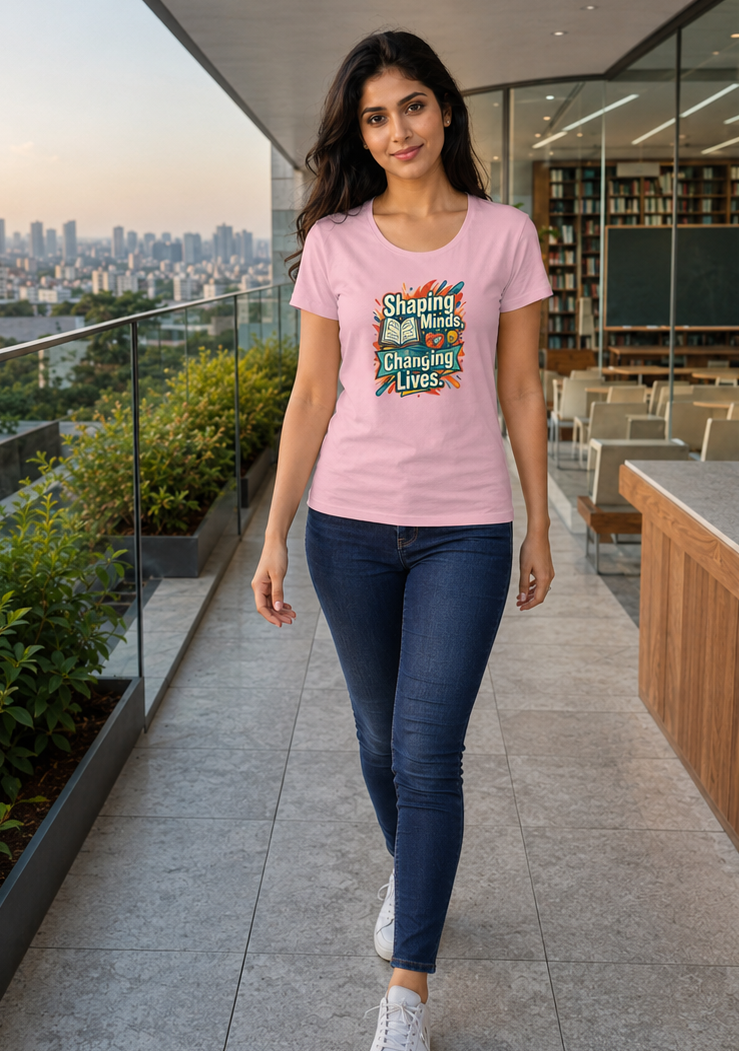 LUCE & SETE GPT mockup 1 - Shaping Minds Changing Lives Classic Graphic T-Shirt for Women | Teach Mode Streetwear - 555_9409226440941_womens-classic-t-shirt-196_TEACH_MODE_front_PAIR_20260623_155012_01_row1_col1.png