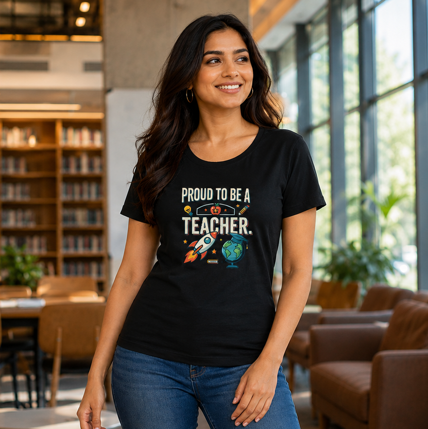 LUCE & SETE GPT mockup 1 - Proud to Be a Teacher Classic Graphic T-Shirt for Women | Teach Mode Streetwear - 555_9409227260141_womens-classic-t-shirt-198_CLASSIC_front_PAIR_20260623_160158_02_row1_col2.png