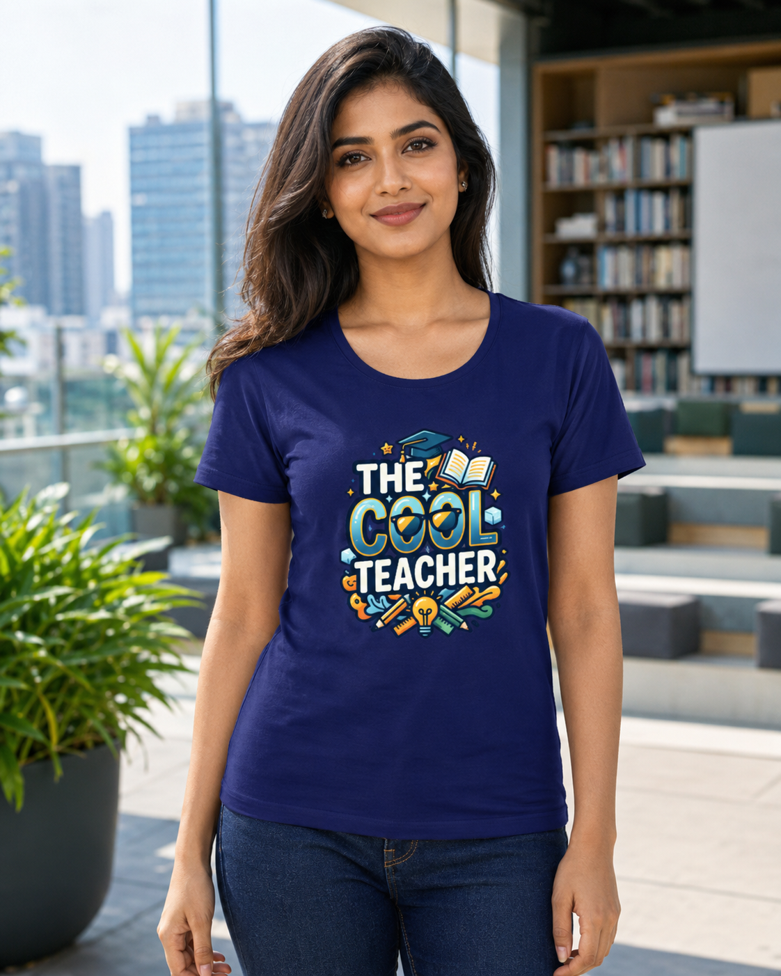 LUCE & SETE GPT mockup 1 - The Cool Teacher Classic Graphic T-Shirt for Women | Teach Mode Streetwear - 555_9409227686125_womens-classic-t-shirt-203_CLASSIC_front_HERO_20260623_172219.png