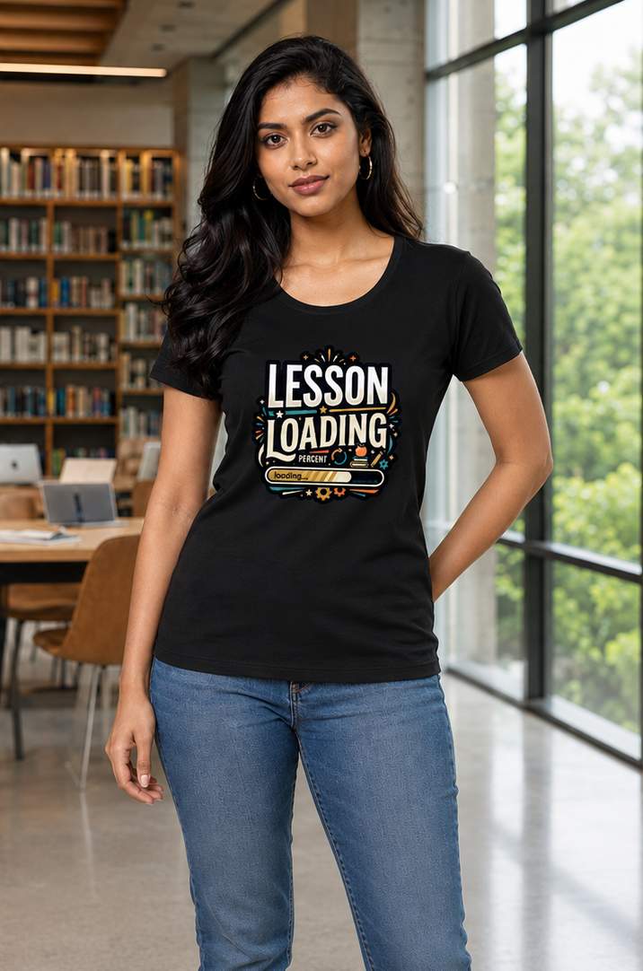 LUCE & SETE GPT mockup 1 - Lesson Loading Classic Graphic T-Shirt for Women | Teach Mode Streetwear - 555_9409227751661_womens-classic-t-shirt-204_CLASSIC_front_PAIR_20260624_132113_02_row1_col2.png
