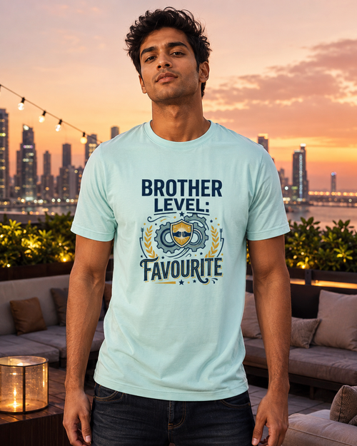 LUCE & SETE GPT mockup 1 - Brother Level Favourite Classic Graphic T-Shirt for Men | Family Pride Streetwear - 555_9410104721645_unisex-classic-crew-t-shirt-196_GENERAL_front_HERO_20260624_132442.png