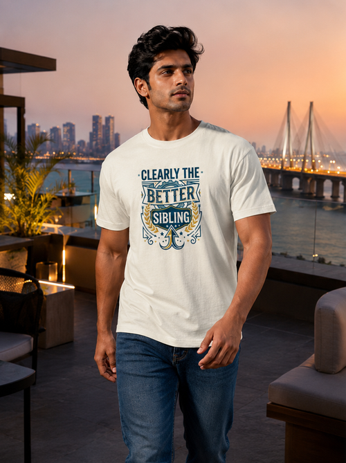 LUCE & SETE GPT mockup 1 - Clearly The Better Sibling Classic Graphic T-Shirt for Men | Confident Sibling Streetwear - 555_9410104754413_unisex-classic-crew-t-shirt-197_CLASSIC_front_PAIR_20260624_132942_01_row1_col1.png