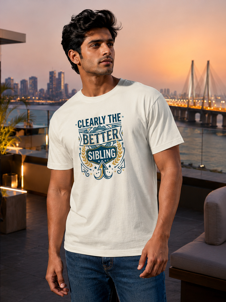 LUCE & SETE GPT mockup 1 - Clearly The Better Sibling Classic Graphic T-Shirt for Men | Confident Sibling Streetwear - 555_9410104754413_unisex-classic-crew-t-shirt-197_CLASSIC_front_PAIR_20260624_132942_02_row1_col2.png