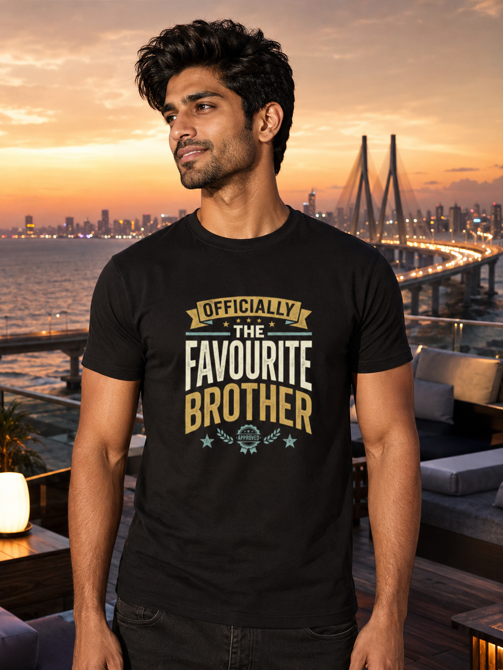 LUCE & SETE GPT mockup 1 - Officially The Favourite Brother Classic Graphic T-Shirt for Men | Brother Pride Streetwear - 555_9410105835757_unisex-classic-crew-t-shirt-204_CLASSIC_front_HERO_20260624_151453.png