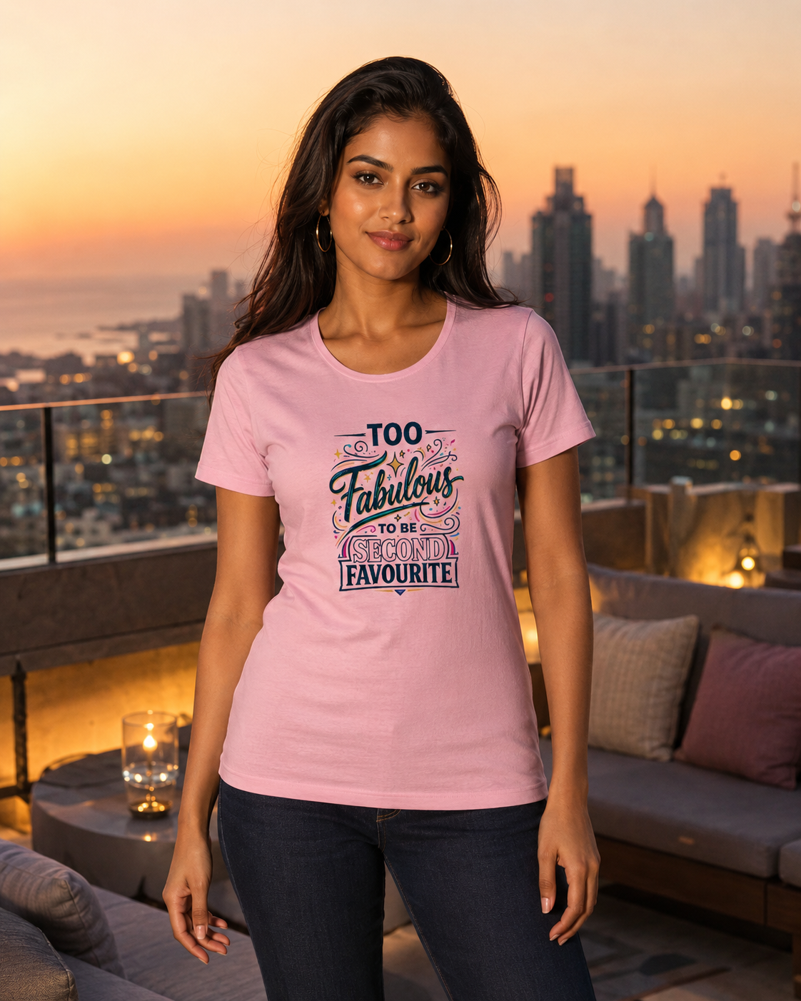 LUCE & SETE GPT mockup 1 - Too Fabulous to be Second Favourite Classic Graphic T-Shirt for Women | Sister Streetwear - 555_9410134245613_womens-classic-t-shirt-208_CLASSIC_front_HERO_20260624_142045.png