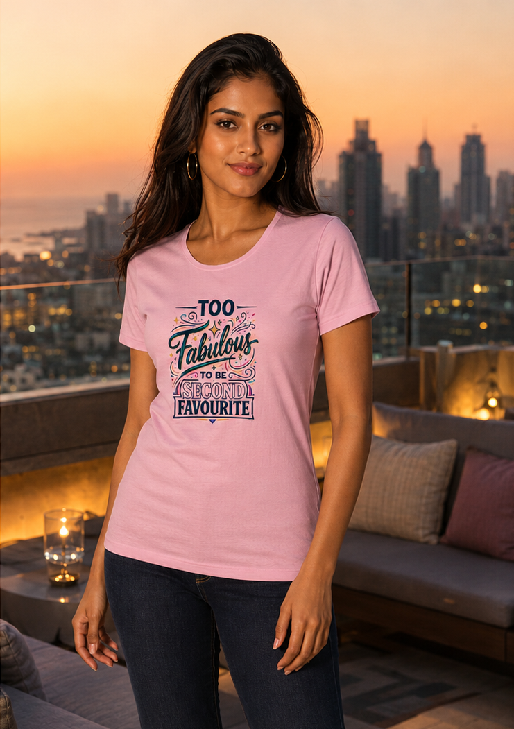 LUCE & SETE GPT mockup 1 - Too Fabulous to be Second Favourite Classic Graphic T-Shirt for Women | Sister Streetwear - 555_9410134245613_womens-classic-t-shirt-208_CLASSIC_front_PAIR_20260624_142227_02_row1_col2.png