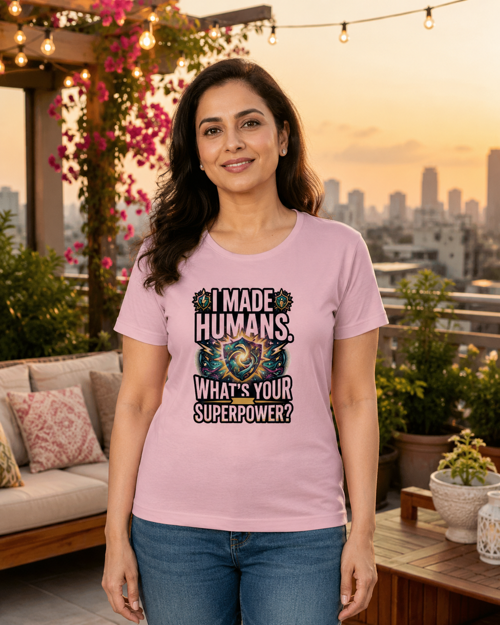 LUCE & SETE GPT mockup 1 - I Made Humans Classic Graphic T-Shirt for Women | Creator Pride Statement - 555_9410357690605_womens-classic-t-shirt-218_CLASSIC_front_HERO_20260625_102900.png