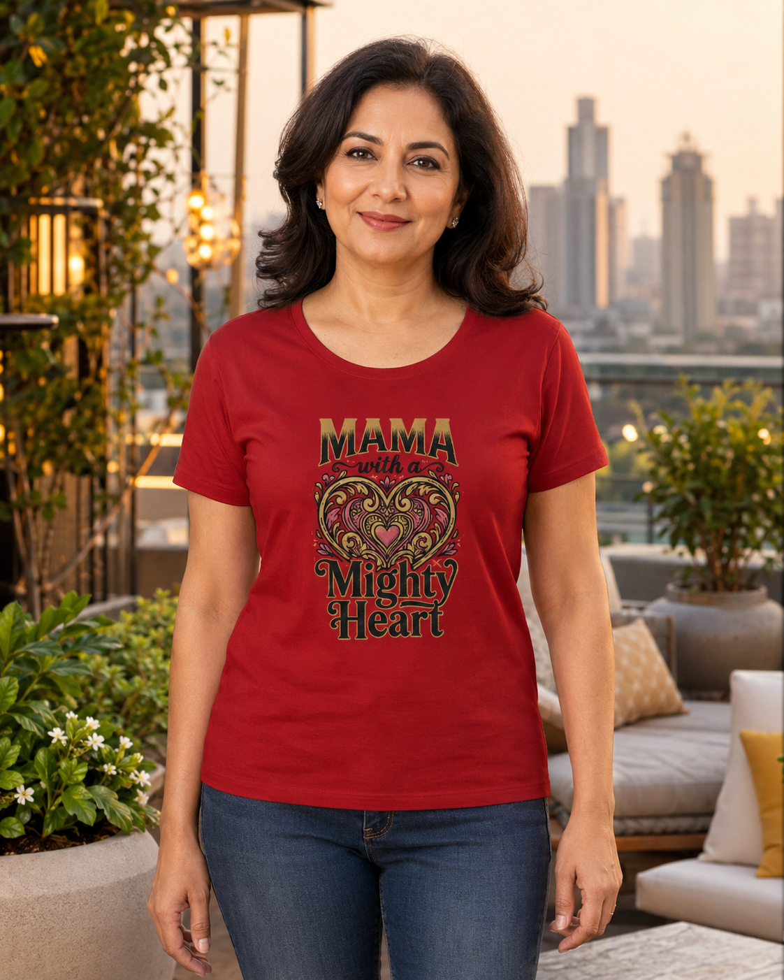 LUCE & SETE GPT mockup 1 - Mama with a Mighty Heart Classic Graphic T-Shirt for Women | Empowered Motherhood - 555_9410358345965_womens-classic-t-shirt-221_CLASSIC_front_HERO_20260625_104209.png