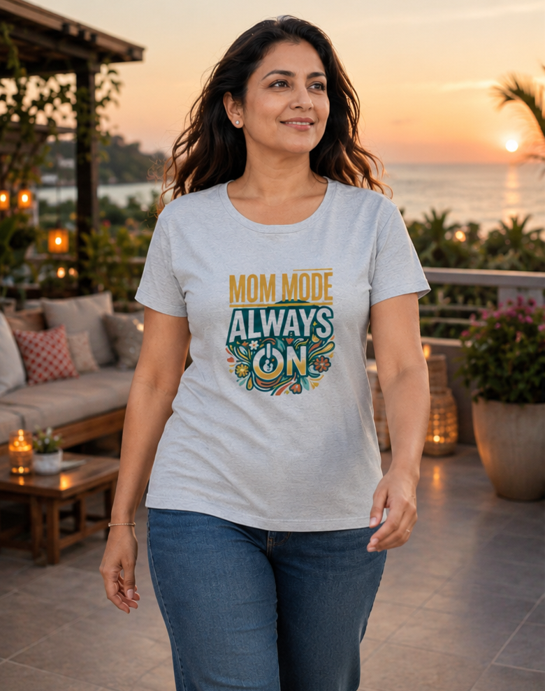 LUCE & SETE GPT mockup 1 - Mom Mode Always On Classic Graphic T-Shirt for Women | Proud Mom Streetwear - 555_9410360344813_womens-classic-t-shirt-224_CLASSIC_front_PAIR_20260625_170622_01_row1_col1.png