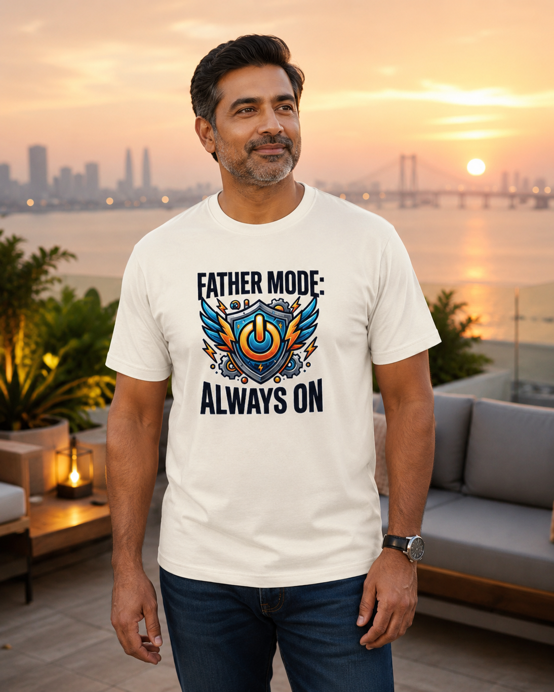 LUCE & SETE GPT mockup 1 - Father Mode Always On Classic Graphic T-Shirt for Men | Proud Dad Streetwear - 555_9411201499373_unisex-classic-crew-t-shirt-215_CLASSIC_front_HERO_20260625_182814.png