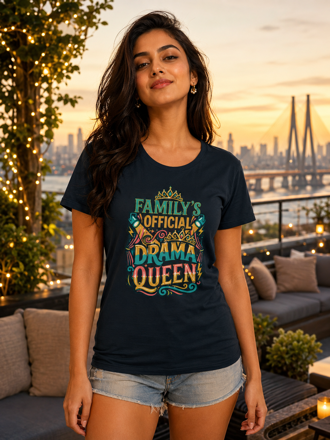 LUCE & SETE GPT mockup 1 - Family's Official Drama Queen Classic Graphic T-Shirt for Women | Daughter Streetwear - 555_9412475355373_womens-classic-t-shirt-227_CLASSIC_front_HERO_20260626_143321.png