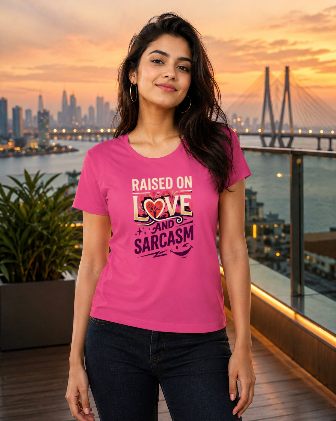 LUCE & SETE GPT mockup 1 - Raised on Love and Sarcasm Classic Graphic T-Shirt for Women | Daughter Streetwear - 555_9412475486445_womens-classic-t-shirt-229_CLASSIC_front_HERO_20260626_144435.png