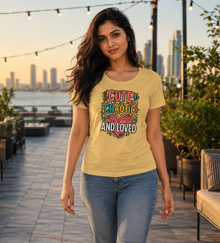 LUCE & SETE GPT mockup 1 - Cute Chaotic and Loved Classic Graphic T-Shirt for Women | Daughter Streetwear - 555_9412475519213_womens-classic-t-shirt-230_CLASSIC_front_PAIR_20260626_145018_01_row1_col1.png