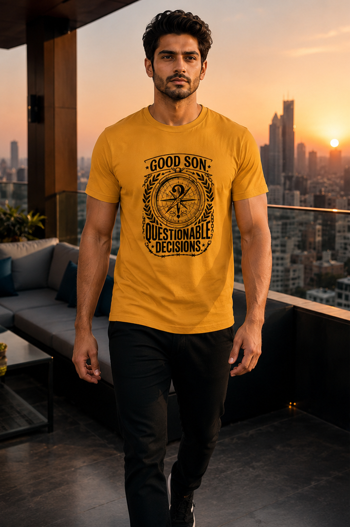 LUCE & SETE GPT mockup 1 - Good Son Questionable Decisions Classic Graphic T-Shirt for Men | Son Streetwear - 555_9412636836077_unisex-classic-crew-t-shirt-216_SON_front_PAIR_20260626_172224_01_row1_col1.png