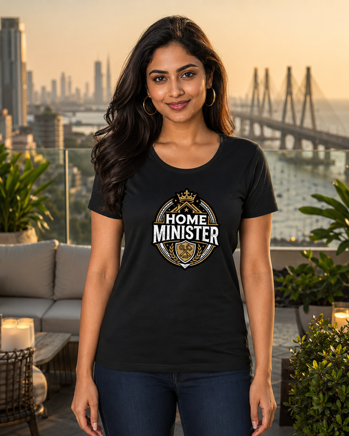 LUCE & SETE GPT mockup 1 - Home Minister Classic Graphic T-Shirt for Women | Wife Streetwear - 555_9419429413101_womens-classic-t-shirt-235_WIFE_front_HERO_20260702_235645.png