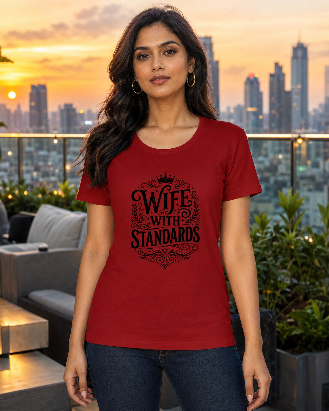 LUCE & SETE GPT mockup 1 - Wife With Standards Classic Graphic T-Shirt for Women | Wife Streetwear - 555_9419429675245_womens-classic-t-shirt-238_CLASSIC_front_HERO_20260703_001141.png