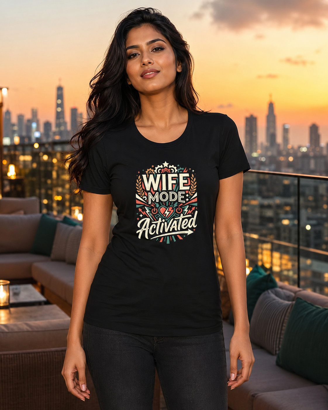 LUCE & SETE GPT mockup 1 - Wife Mode Activated Classic Graphic T-Shirt for Women | Wife Streetwear - 555_9419429970157_womens-classic-t-shirt-241_CLASSIC_front_HERO_20260703_004426.png