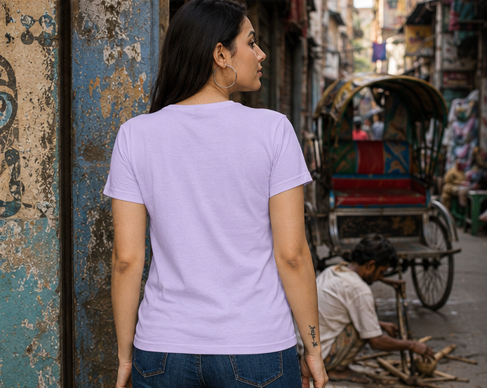 LUCE & SETE GPT mockup 1 - মতামত ফ্রি Witty Bengali Graphic Classic T-Shirt for Women | Sarcasm & Identity - 560_9393370431725_womens-classic-t-shirt-99_BENGALI_GRID_20260607_183156_04_row2_col2.png