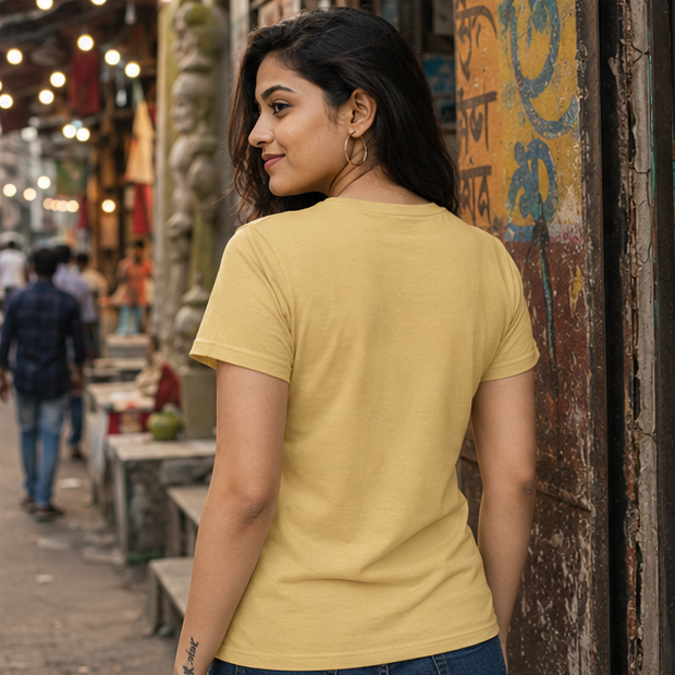LUCE & SETE GPT mockup 1 - এত জ্ঞান কোথায় রাখো? Classic Graphic T-Shirt for Women | Bengali Typography Statement - 560_9393379279085_womens-classic-t-shirt-106_BENGALI_GRID_20260607_195024_04_row2_col2.png
