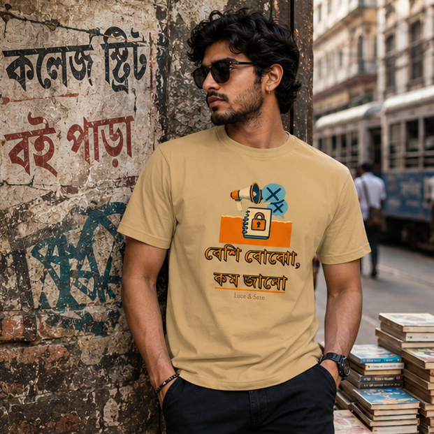 LUCE & SETE GPT mockup 1 - Bengali Sarcasm Graphic Classic T-Shirt for Men | Witty Bengali Streetwear - 560_9393405985005_unisex-classic-crew-t-shirt-92_BENGALI_GRID_20260608_093841_01_row1_col1.png