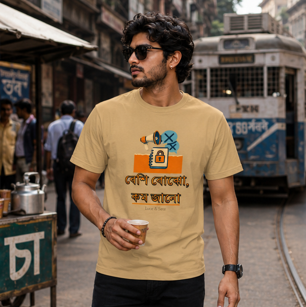 LUCE & SETE GPT mockup 1 - Bengali Sarcasm Graphic Classic T-Shirt for Men | Witty Bengali Streetwear - 560_9393405985005_unisex-classic-crew-t-shirt-92_BENGALI_GRID_20260608_093841_02_row1_col2.png