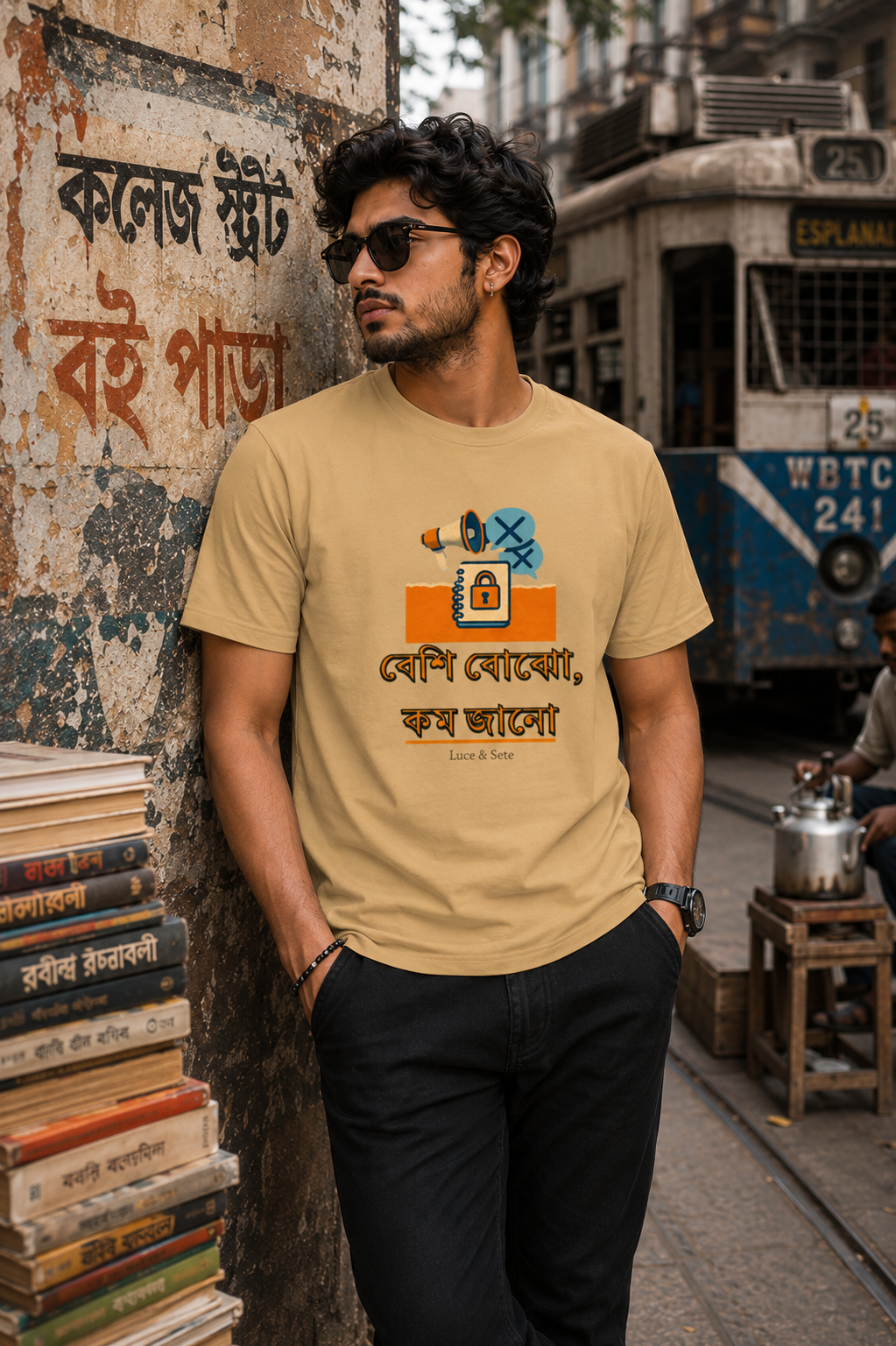 LUCE & SETE GPT mockup 1 - Bengali Sarcasm Graphic Classic T-Shirt for Men | Witty Bengali Streetwear - 560_9393405985005_unisex-classic-crew-t-shirt-92_BENGALI_front_HERO_20260608_094023.png