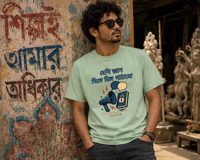 LUCE & SETE GPT mockup 1 - Bengali Witty Statement Classic Graphic T-Shirt for Men | Bold Bengali Streetwear - 567_9393407328493_unisex-classic-crew-t-shirt-98_BENGALI_GRID_20260608_094737_01_row1_col1.png