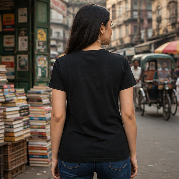 LUCE & SETE GPT mockup 1 - Sarcastic Bengali Statement Classic Graphic T-Shirt for Women | Witty Bengali Streetwear - 567_9395255050477_womens-classic-t-shirt-119_BENGALI_GRID_20260609_151706_03_row2_col1.png