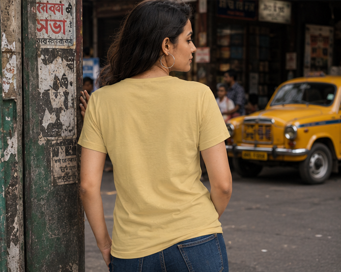 LUCE & SETE GPT mockup 1 - বেশি বোঝো কম জানো Classic Graphic T-Shirt for Women | Bengali Attitude T-Shirt - 575_9393370136813_womens-classic-t-shirt-92_BENGALI_GRID_20260607_184214_04_row2_col2.png