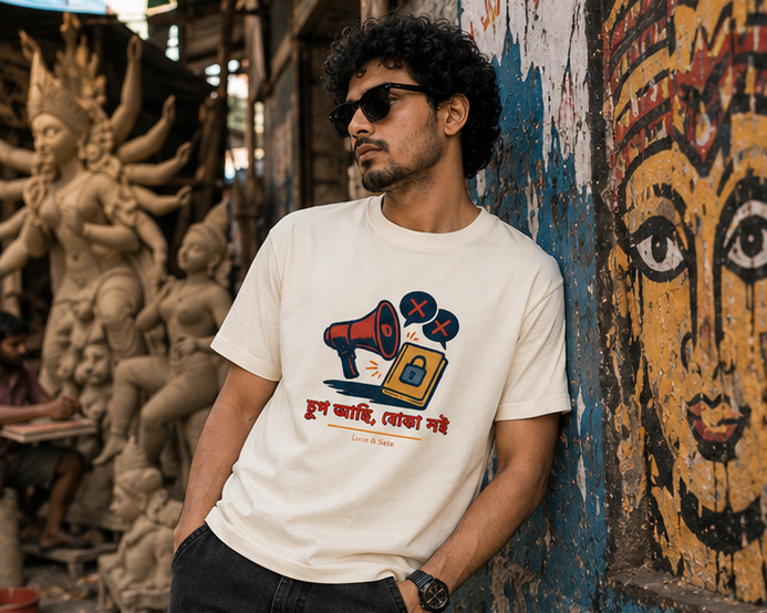 LUCE & SETE GPT mockup 1 - Silent but Not Foolish Classic Graphic T-Shirt for Men | Bengali Attitude Statement - 575_9393406116077_unisex-classic-crew-t-shirt-93_BENGALI_GRID_20260608_095328_01_row1_col1.png