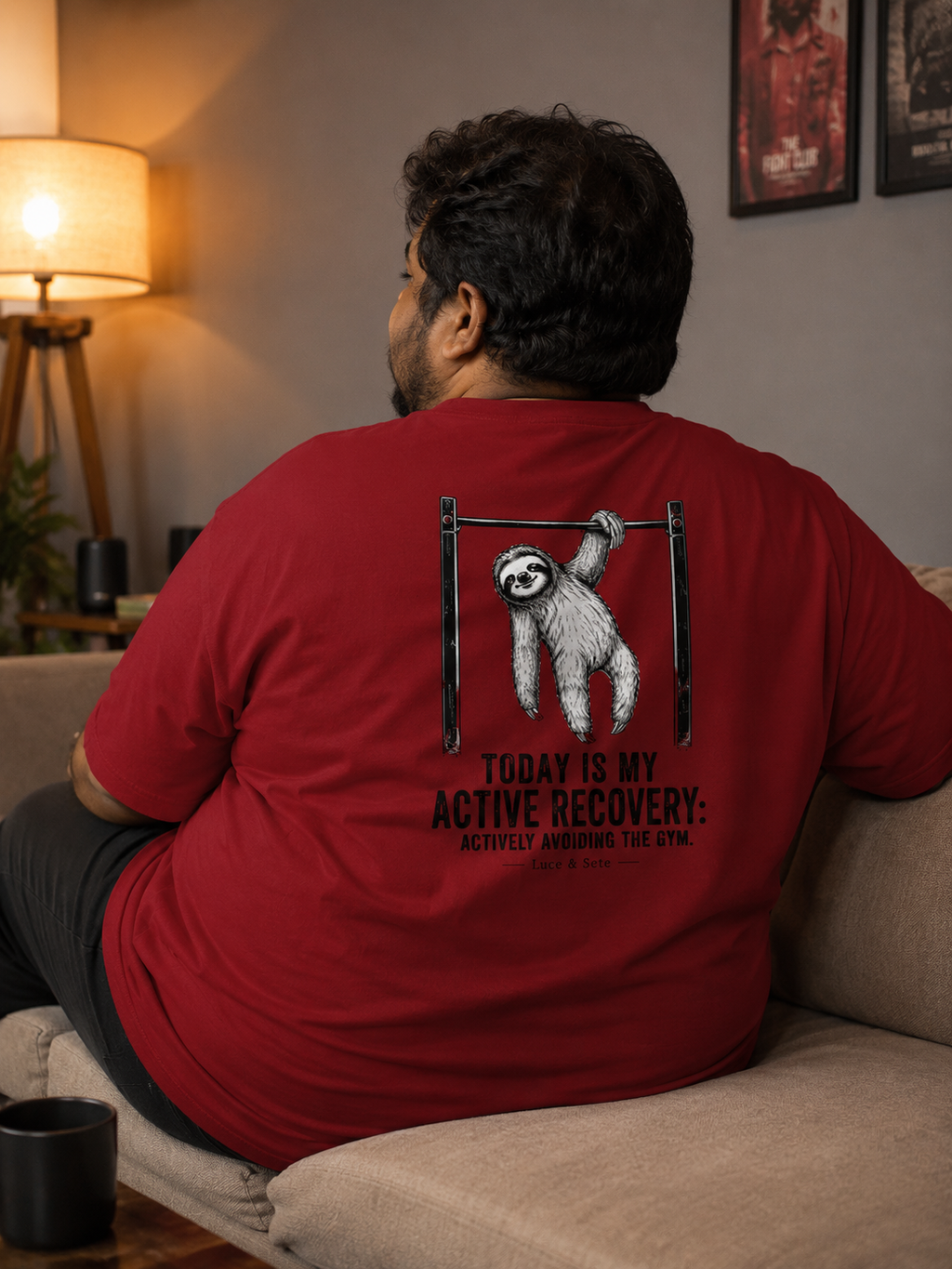 Active Recovery Humor Oversized Graphic T-Shirt for Men & Women | Gym Avoidance Streetwear