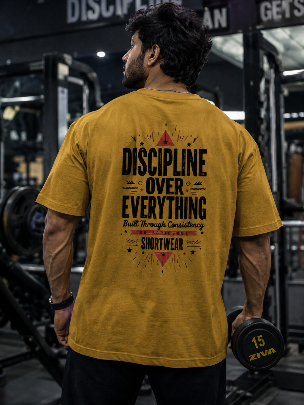 Discipline Over Everything Oversized Graphic T-Shirt for Men & Women | Fitness Motivation Streetwear