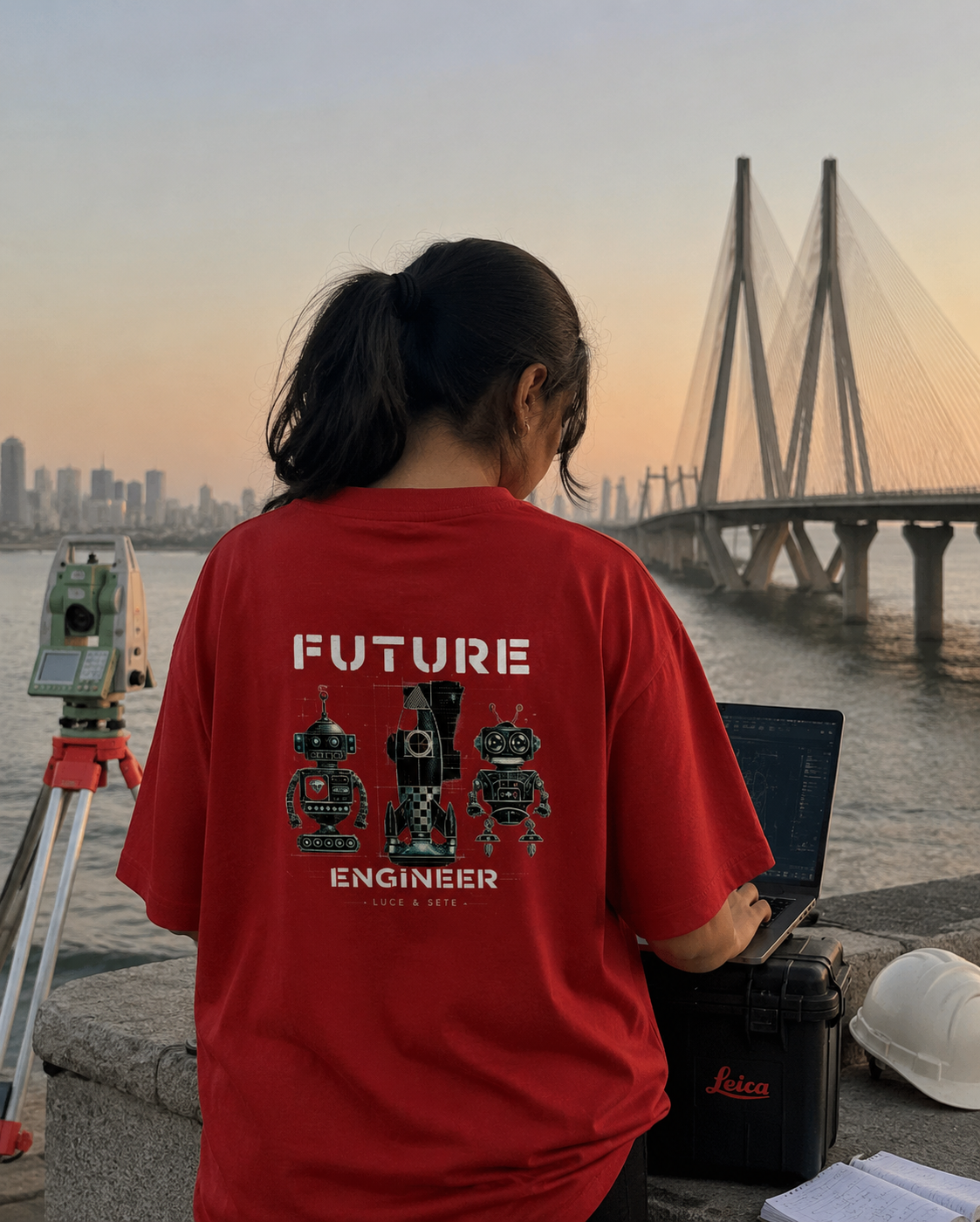 Future Engineer Oversized Graphic T-Shirt for Men & Women | Engineer Pride Streetwear