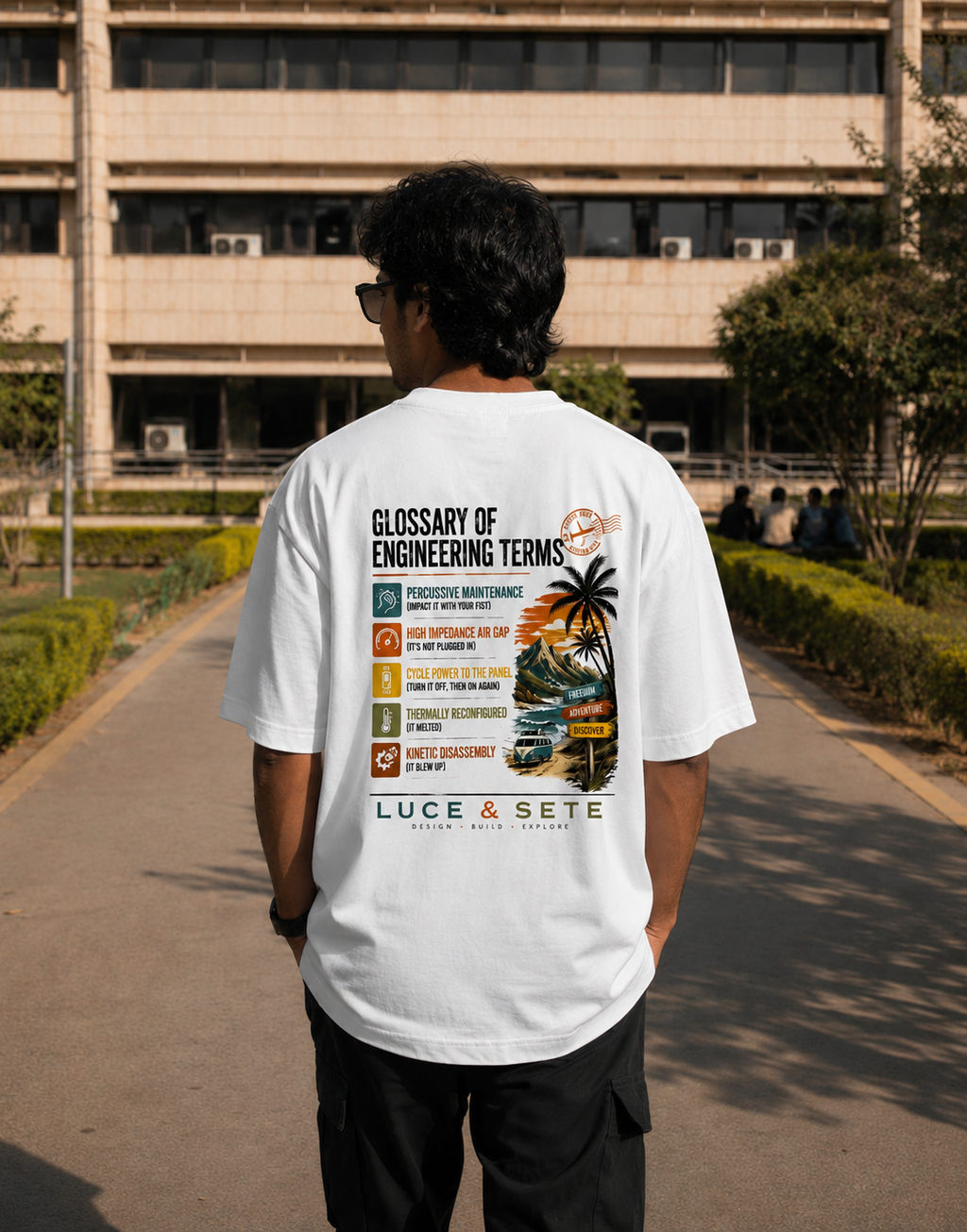 Glossary of Engineering Terms Oversized Graphic T-Shirt for Men & Women | Engineer Humor Streetwear