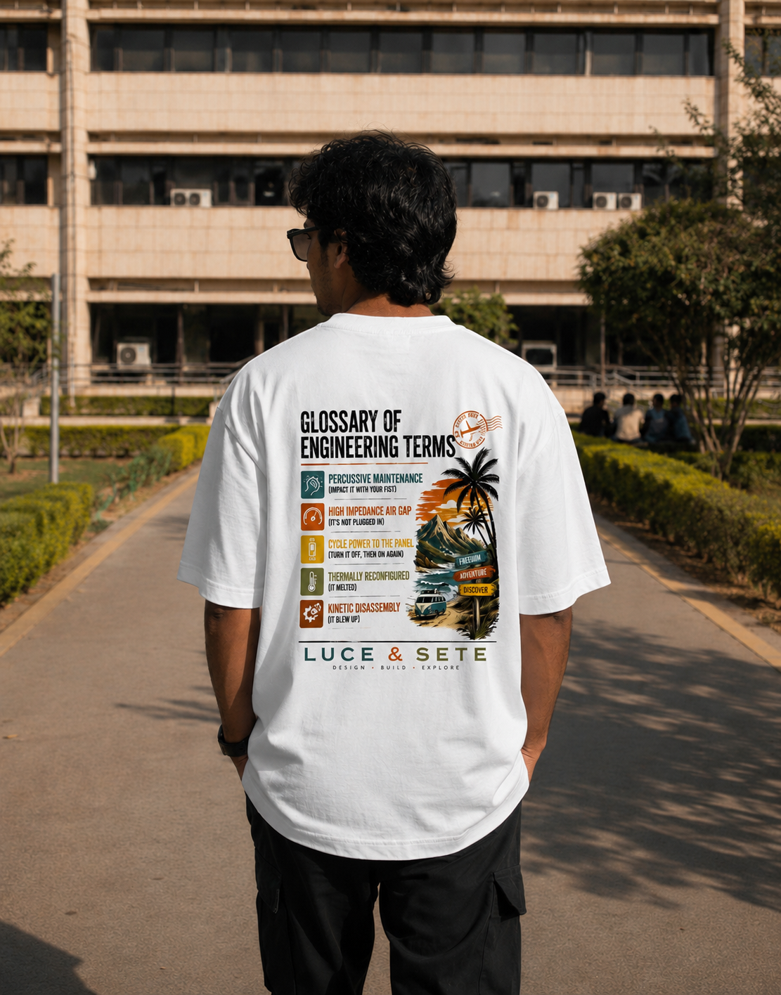 Glossary of Engineering Terms Oversized Graphic T-Shirt for Men & Women | Engineer Humor Streetwear