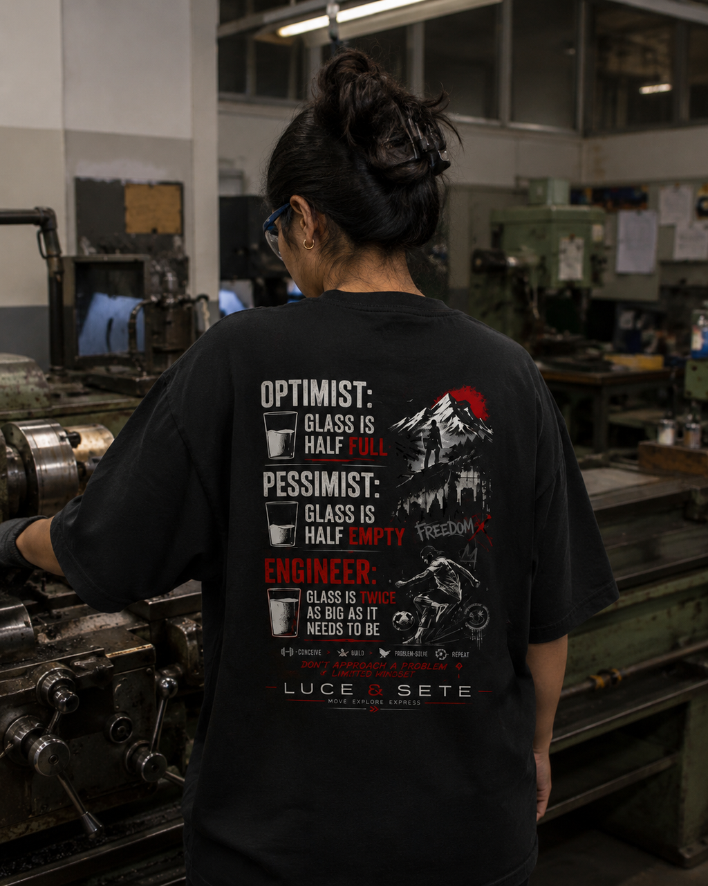Engineer Mindset Statement Oversized Graphic T-Shirt for Men & Women | Engineer Pride Streetwear