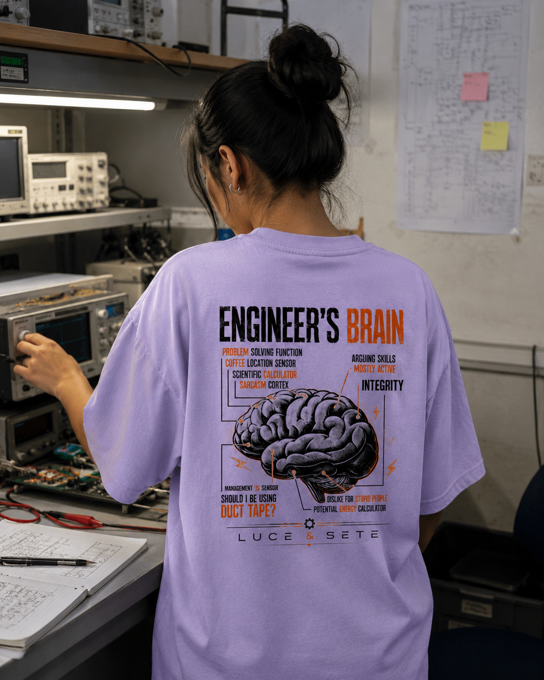 Engineer’s Brain Oversized Graphic T-Shirt for Men & Women | Engineering Pride Streetwear