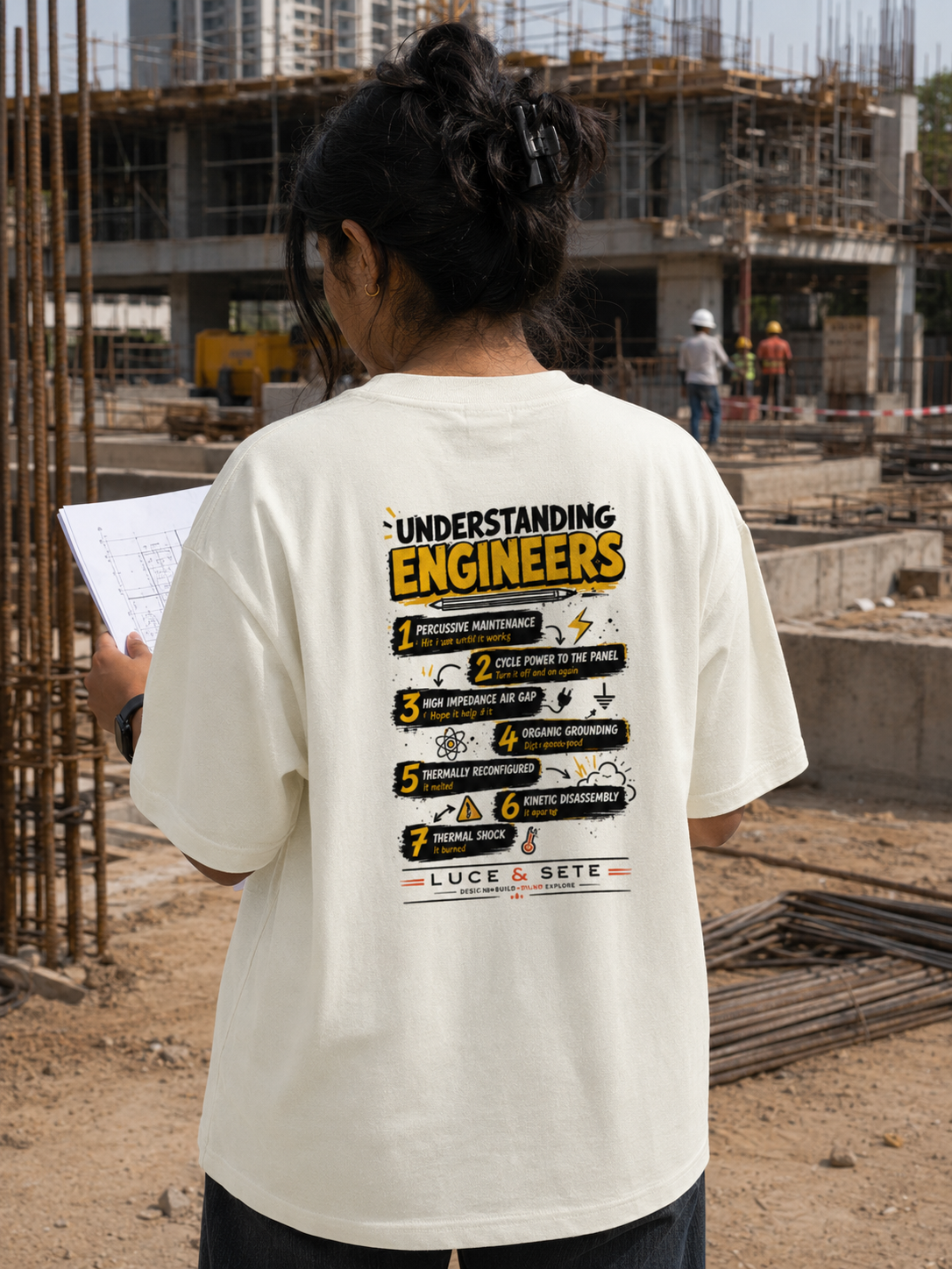 Understanding Engineers Oversized Statement Oversized Graphic T-Shirt for Men & Women | Engineer Pride Streetwear