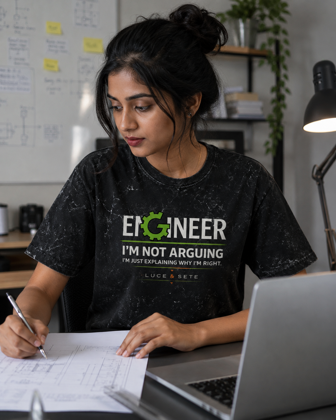 Witty Engineer Confidence Statement Acid Wash Oversized Graphic T-Shirt for Men & Women | Engineer Pride Streetwear