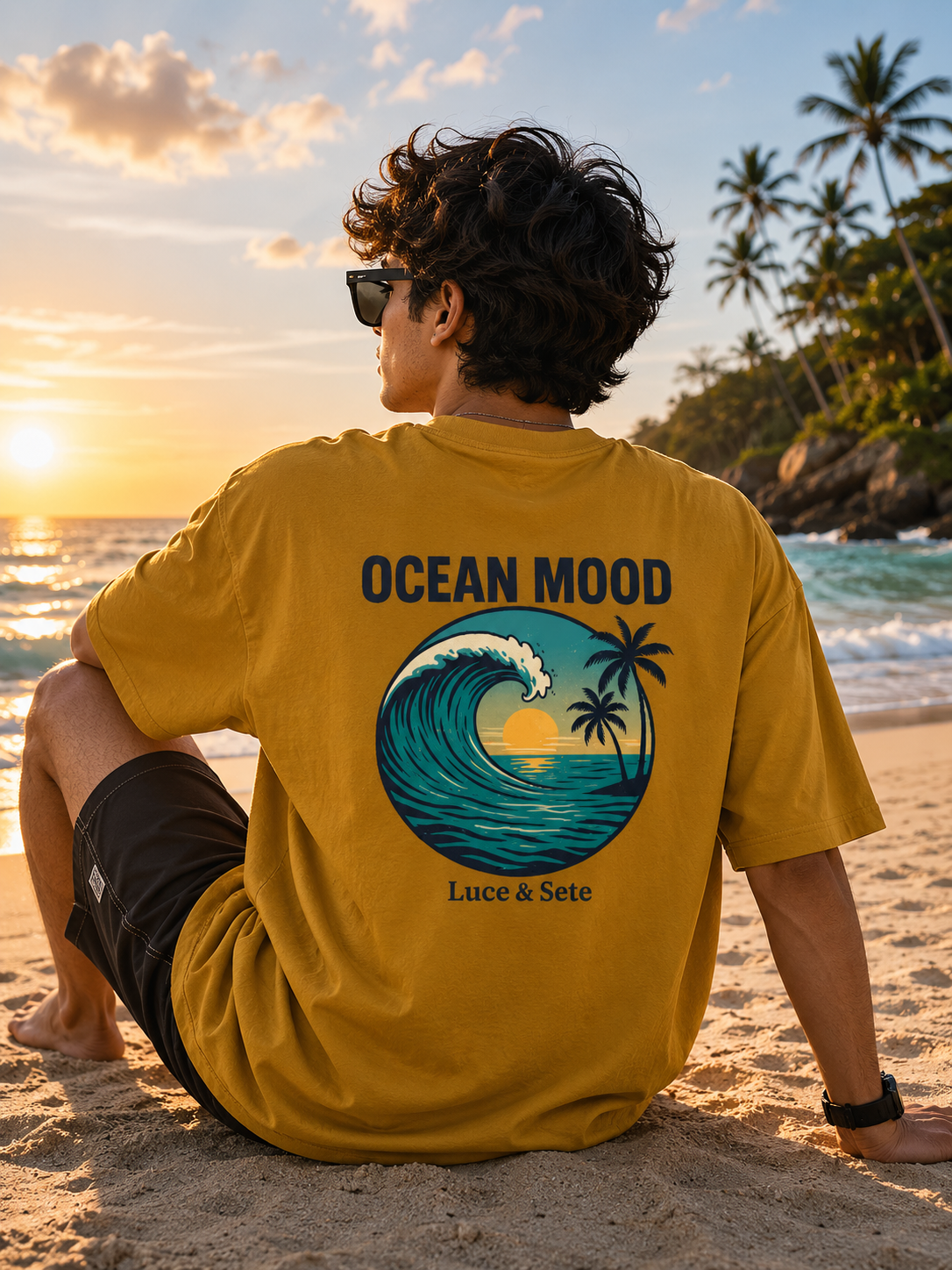 Ocean Mood Oversized Statement T-Shirt for Men & Women | Travel & Beach Lovers Streetwear