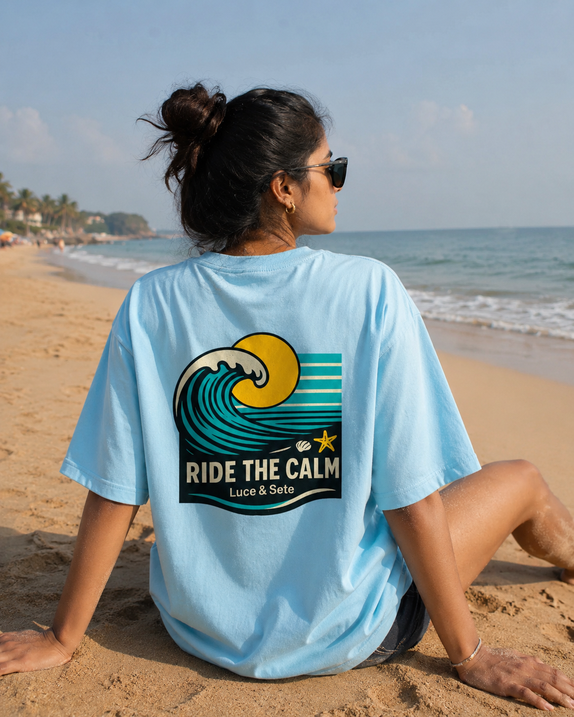 Ride The Calm Oversized Statement T-Shirt for Men & Women | Beach & Travel Lovers Streetwear