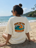 Chase The Tide Oversized Statement T-Shirt for Men & Women | Travel & Beach Lovers Streetwear