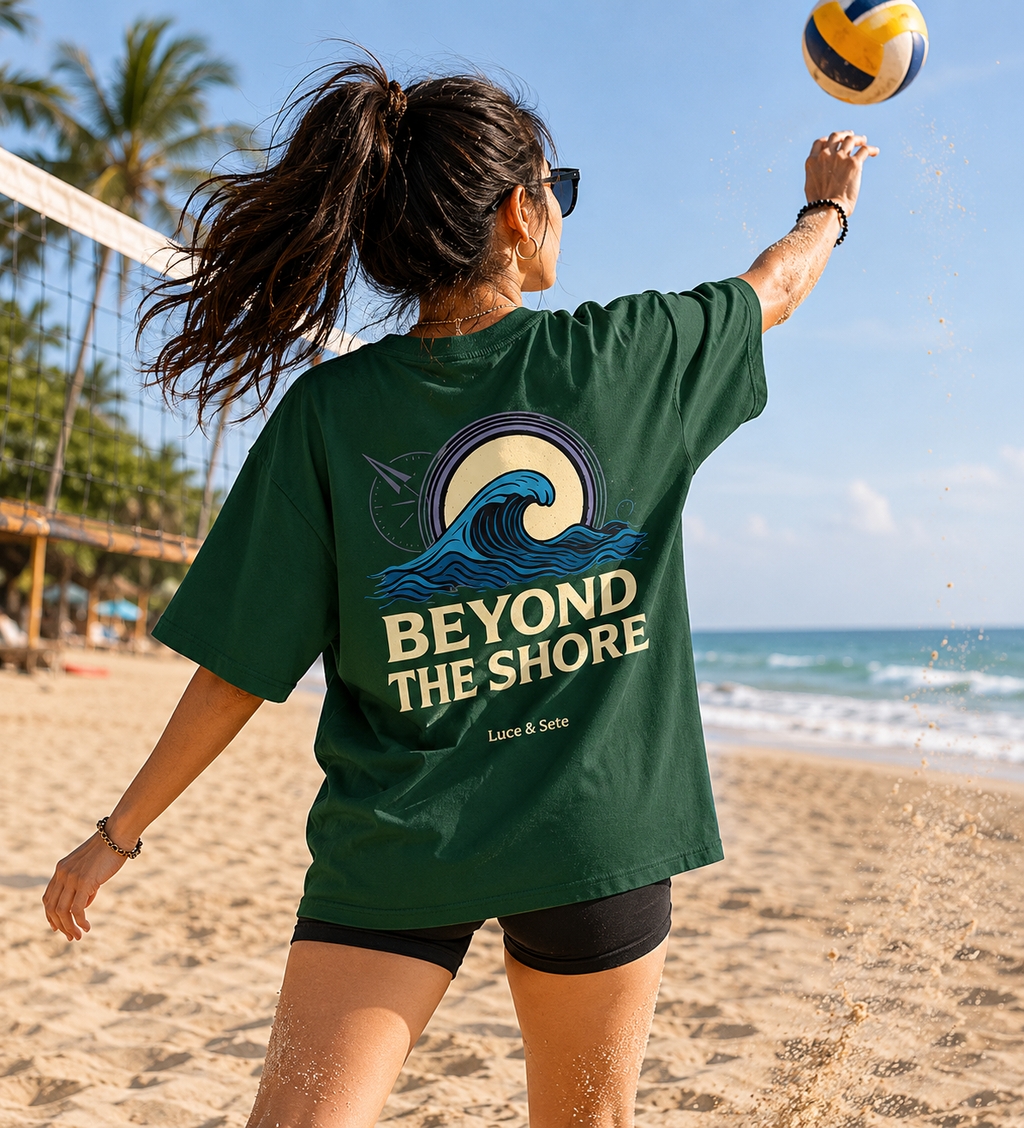 Beyond The Shore Oversized Statement T-Shirt for Men & Women | Travel Lovers Streetwear