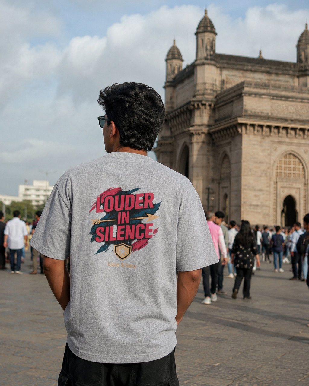 Louder in Silence Bold Oversized Graphic T-Shirt for Men & Women | Statement Streetwear