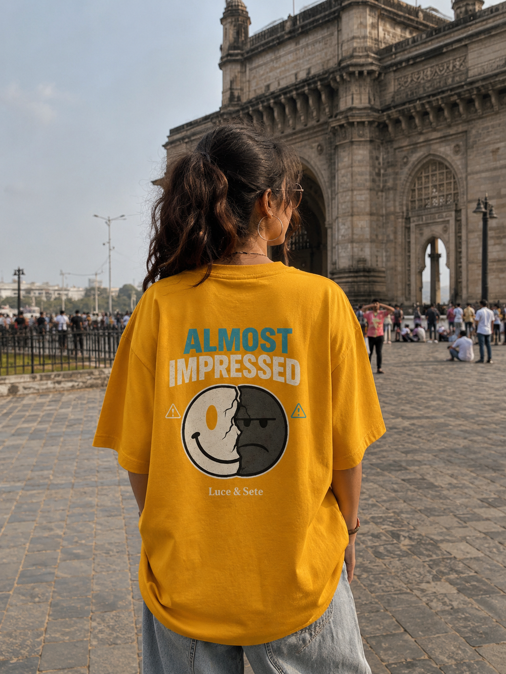 Almost Impressed Sarcastic Oversized Graphic T-Shirt for Men & Women | Bold Statement Streetwear