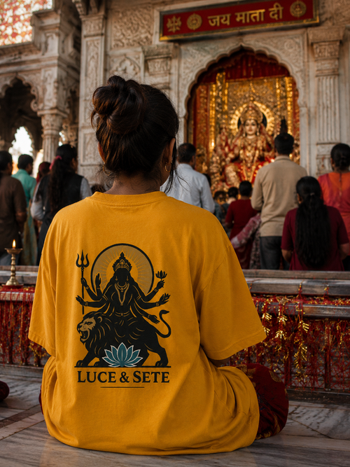 Divine Power Lion Emblem Oversized Graphic T-Shirt for Men & Women | Spiritual Streetwear