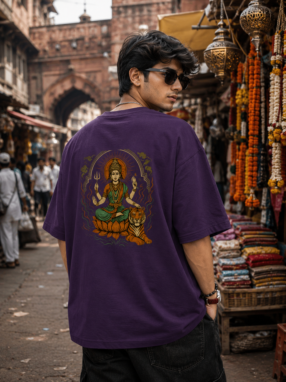 Fearless Divine Energy Oversized Graphic T-Shirt for Men & Women | Spiritual Streetwear