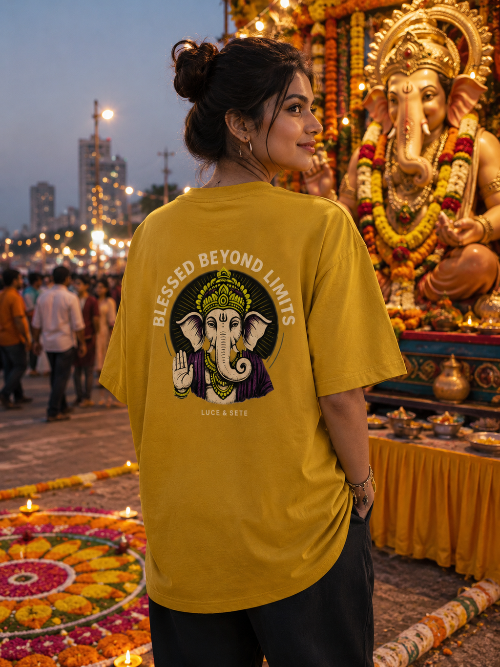 Blessed Beyond Limits Oversized Graphic T-Shirt for Men & Women | Spiritual Streetwear